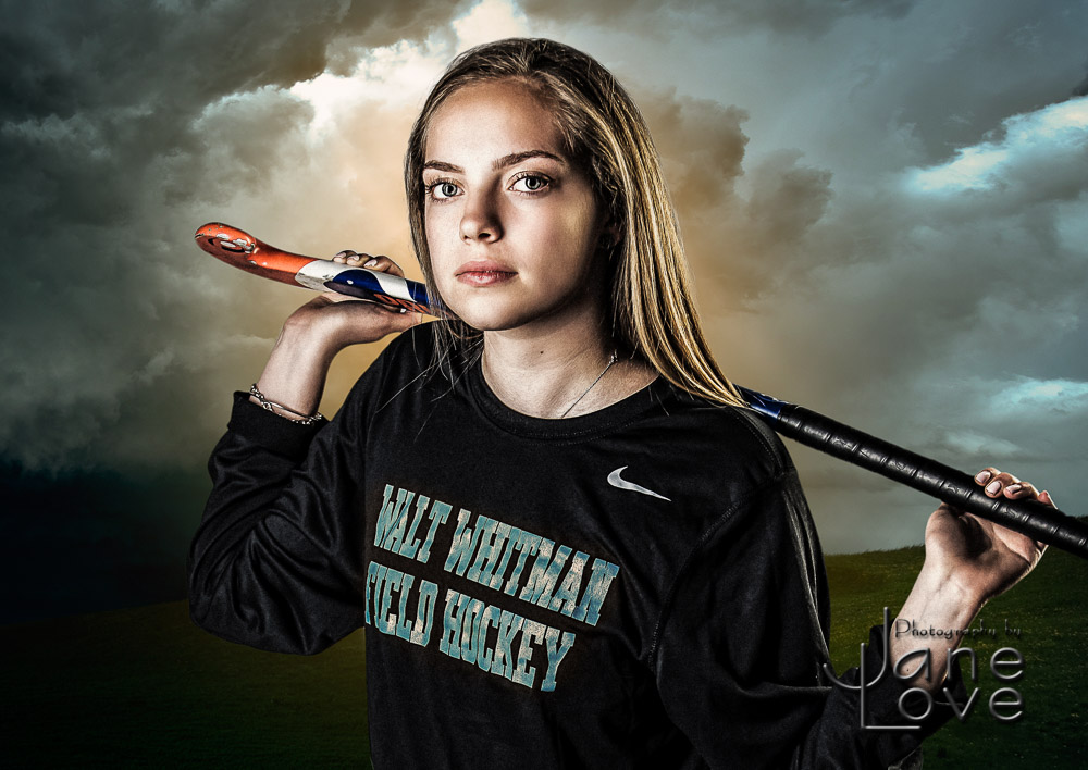 Senior Portrait Potomac Studio Whitman High School field hockey